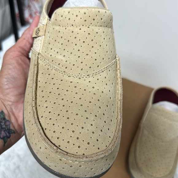 Spenco Orthotic Memory Foam Suede Mules Siesta Mosaic Tan Amazing Comfort NWB - Picture 5 of 8